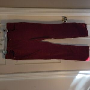 Talbots Burgandy Straight Leg Corduroy Pants